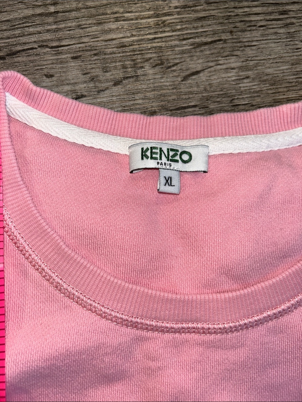 Kenzo Paris Pink Tiger Embroidered Crewneck Sweatshirt XL Cotton Portugal - Picture 4 of 8